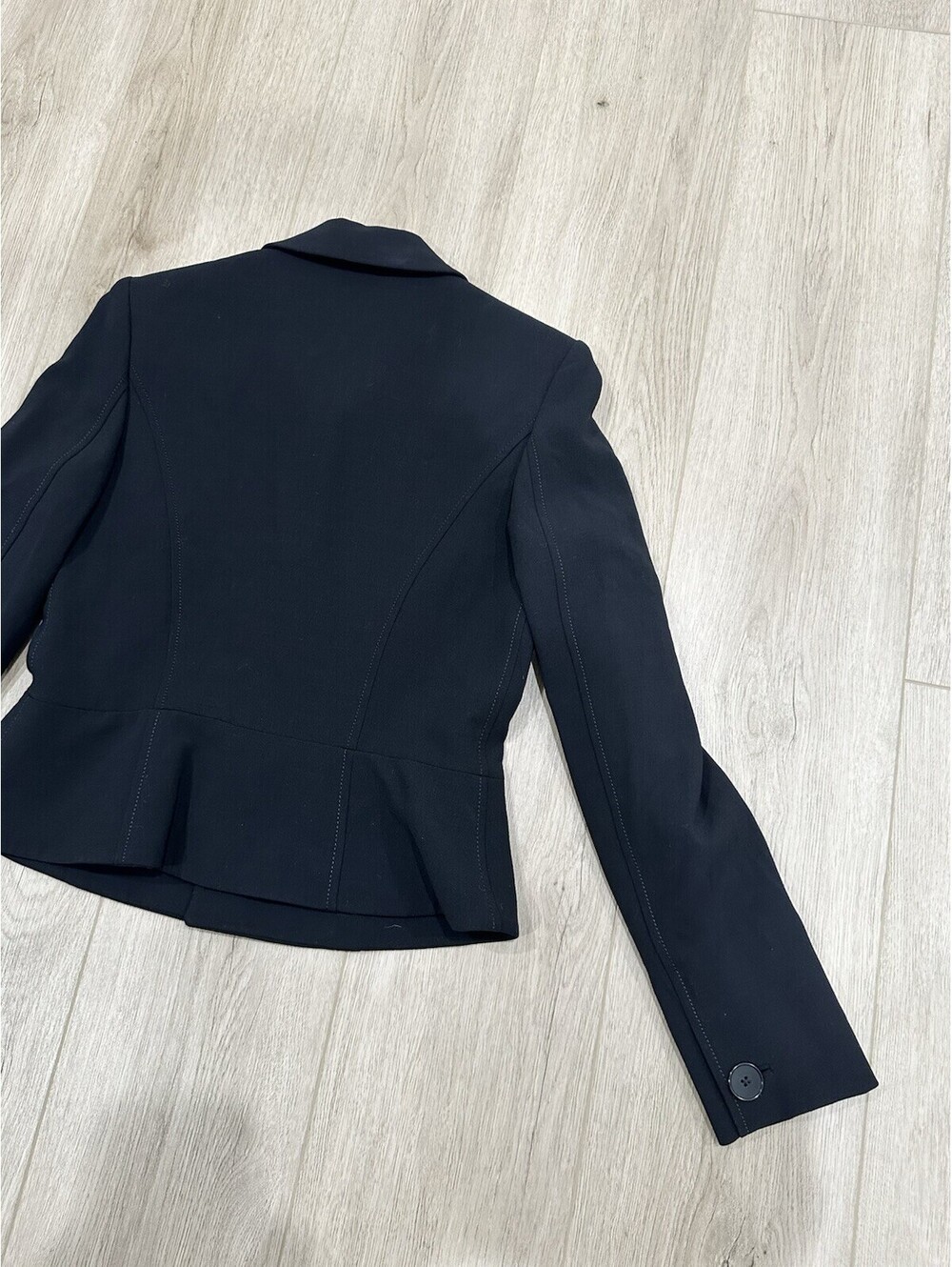 VTG Ralph Lauren Black Label Wool Blend Stretch Blazer Jacket Made In USA Sz 8 - Picture 10 of 15